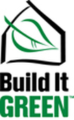 Build it Green logo representing Golden Visions Design is a Certified Green Building Professional company